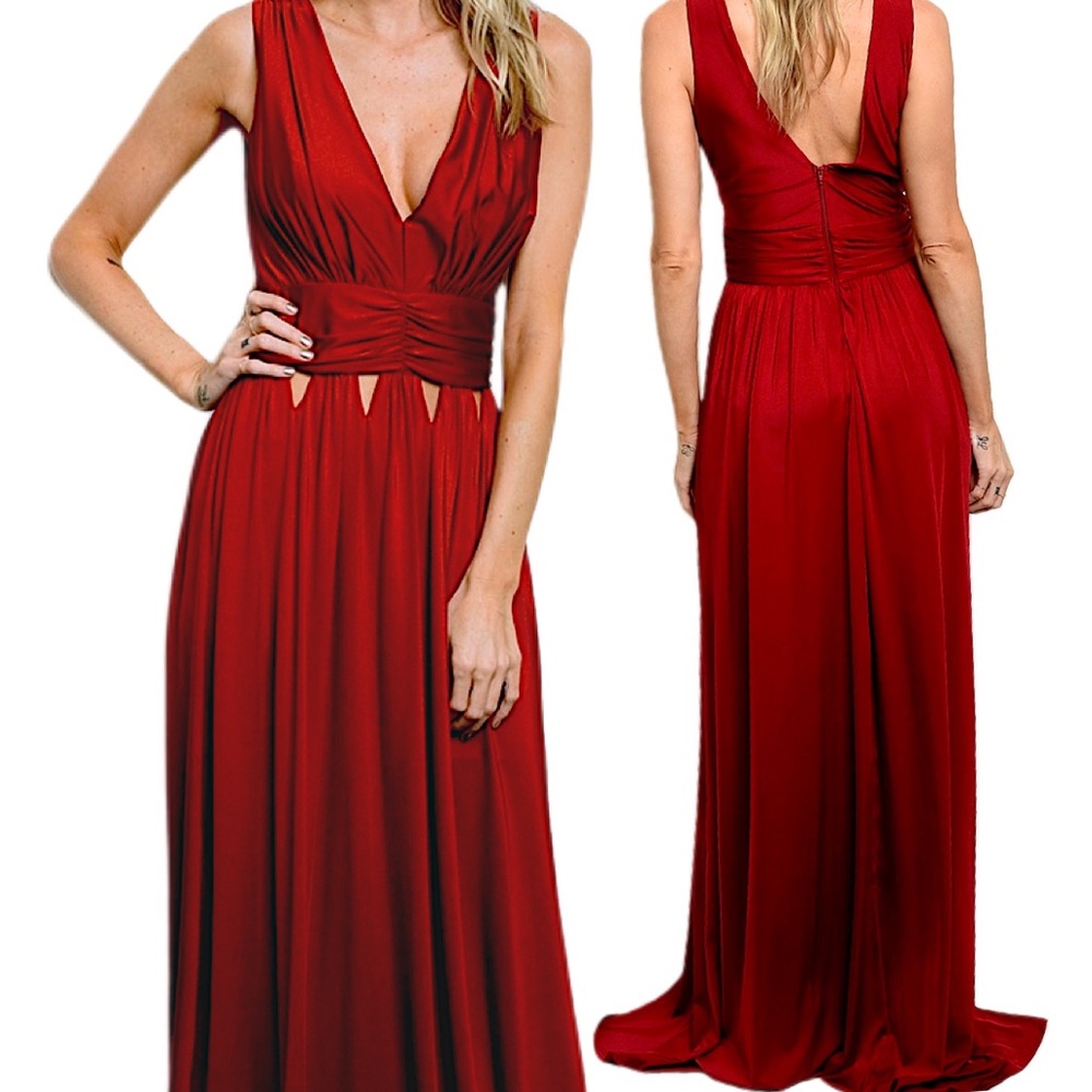Cut-out a-line formal prom dress